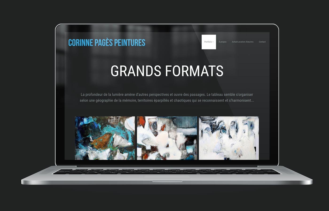 Site web de Corinne Pagès en version ordinateur